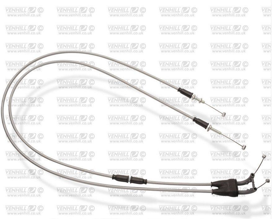 Throttle cables (pair) Venhill K01-4-037-GY featherlight grey