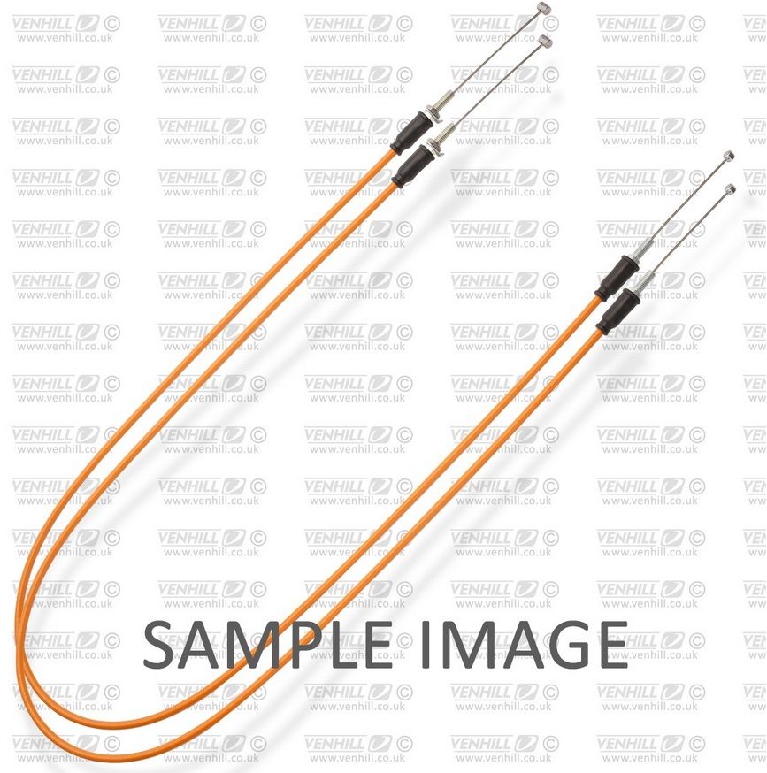 Throttle cables (pair) Venhill H02-4-061-OR featherlight orange