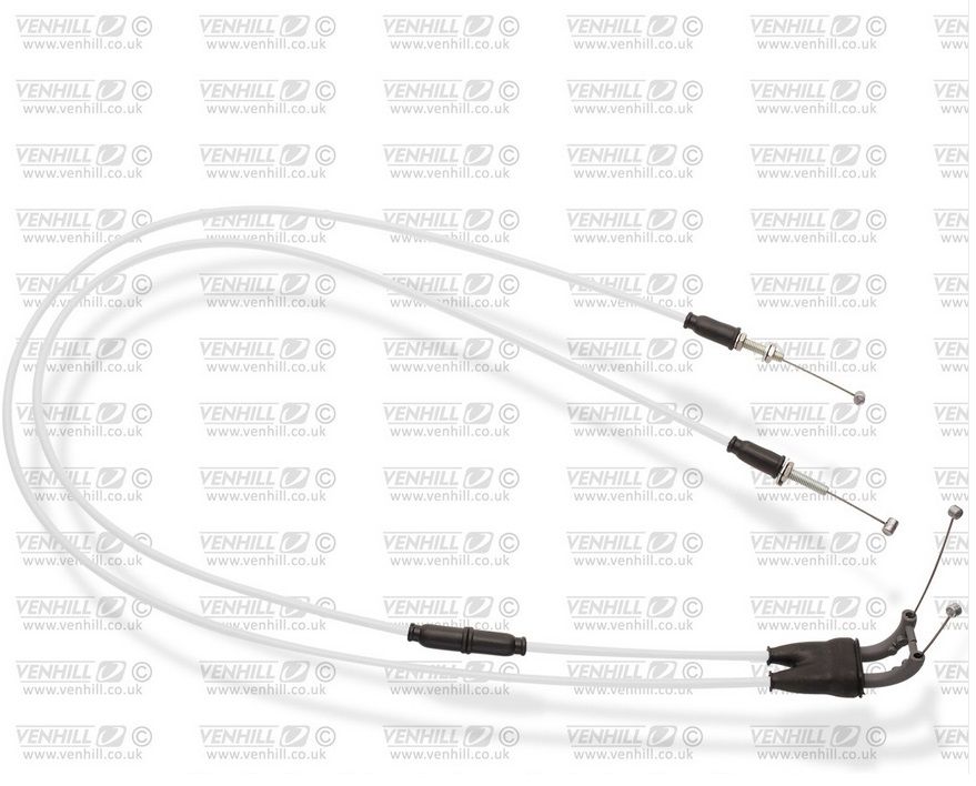 Throttle cables (pair) Venhill S01-4-061-WT featherlight white