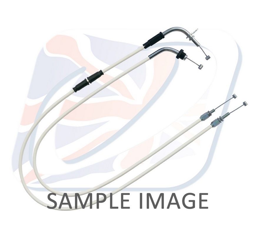 Throttle cables (pair) Venhill H02-4-122-WT featherlight white