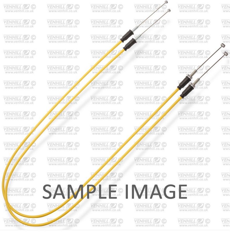 Throttle cables (pair) Venhill H02-4-061-YE featherlight yellow