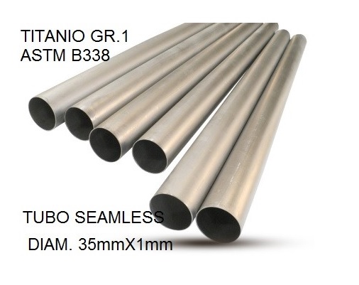 Titanium seamless Gr.1 TUBE AISI Tig GPR TU.T.2 Brushed Stainless steel