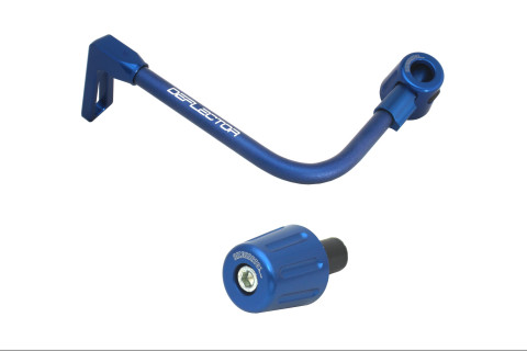 Lever guard in aluminium + right end ACCOSSATO DE005 with blue hose and joint left