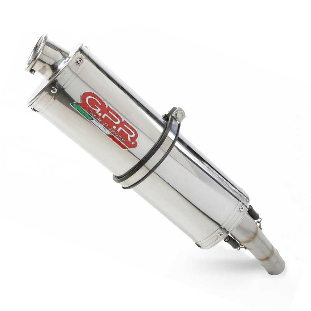 Slip-on exhaust GPR TRIOVAL MZ.2.TRI Polished Stainless Steel including removable db killer and link pipe