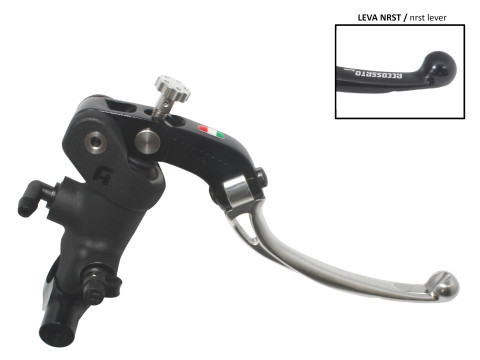 Radial brake master cylinder ACCOSSATO PC009 19 x 18 with folding lever,silver