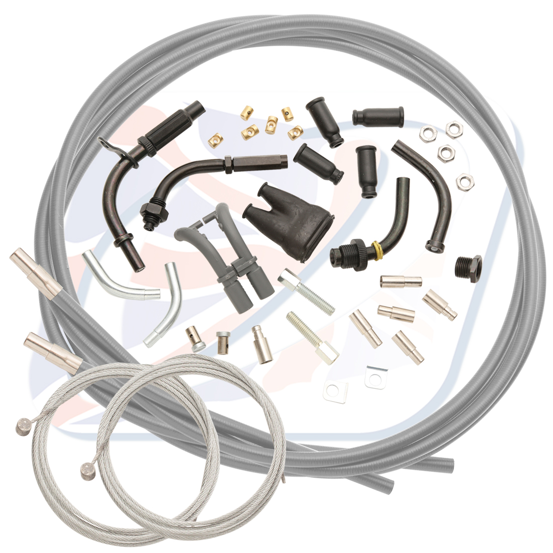Universal throttle cable kit Venhill U01-4-150-GY 1,35m (4 stroke) Grey