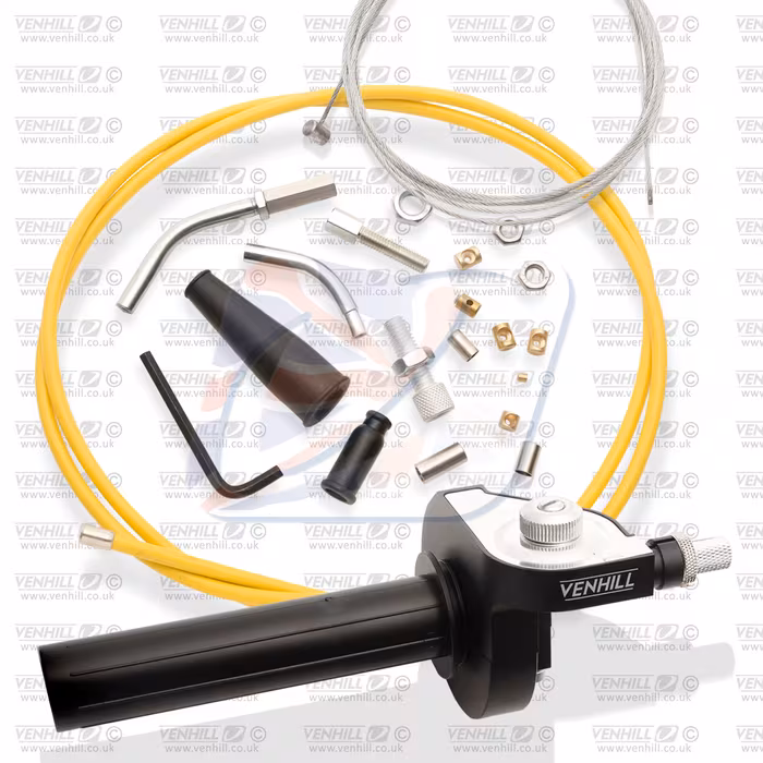 Universal 600A twistgrip conversion Venhill U01-4-600A Yellow
