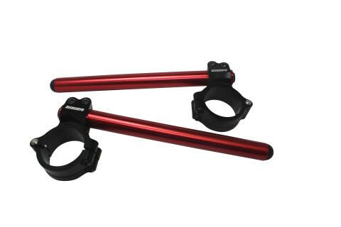 Pair of raised clip-on ACCOSSATO CP004 + 20 mm 10 degrees inclination, red