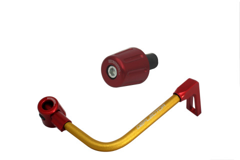 Lever guard in aluminium + left end ACCOSSATO DE004 with gold hose and joint right