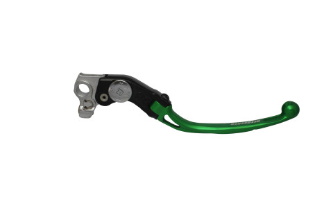 Adjustable folding lever ACCOSSATO LV011 in aluminium for original brake master cylinders green