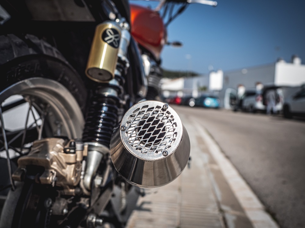 Universal silencer GPR ULTRACONE CAFÉ RACER CAFE.31.ULTRA Brushed Stainless steel without link pipe