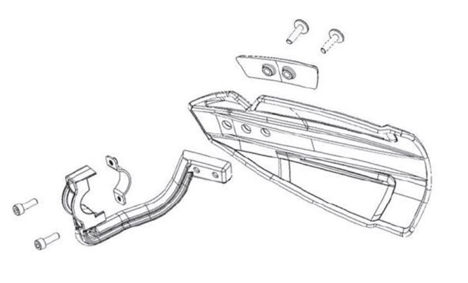 Handguard POLISPORT MX BULLIT 8308500066 Crni