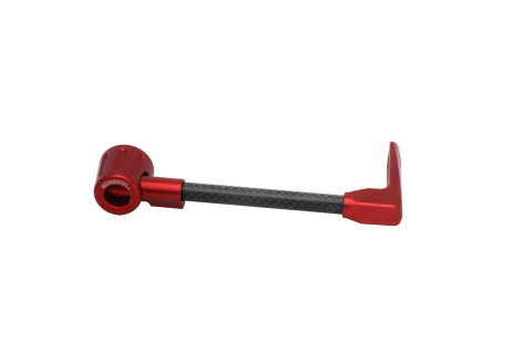 Lever guard ACCOSSATO DE006 with black hose and joint right, carbon