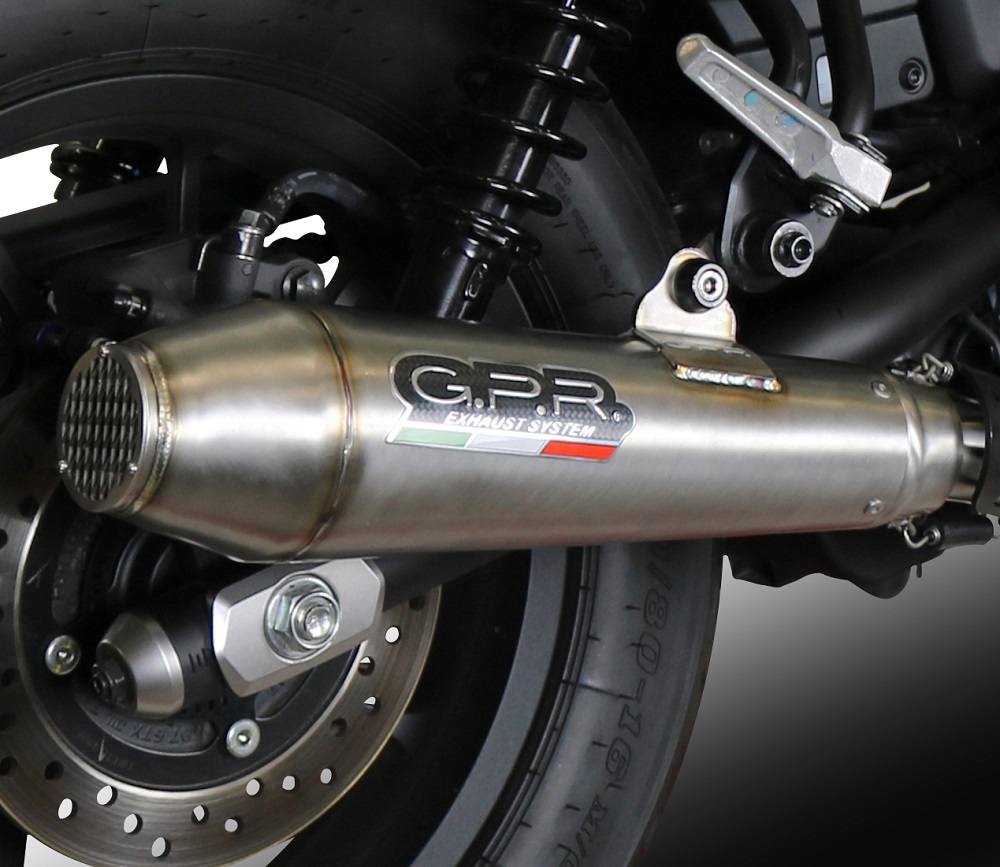 Slip-on exhaust GPR MX-CONE T.91.MX-CONE Brushed Stainless steel including removable db killer and link pipe
