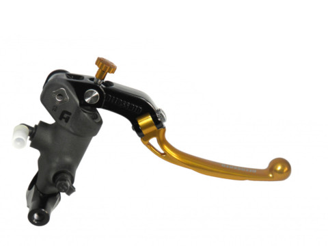 Radial brake master cylinder ACCOSSATO PC008 PRS 19 x 17-18-19 with folding lever,gold