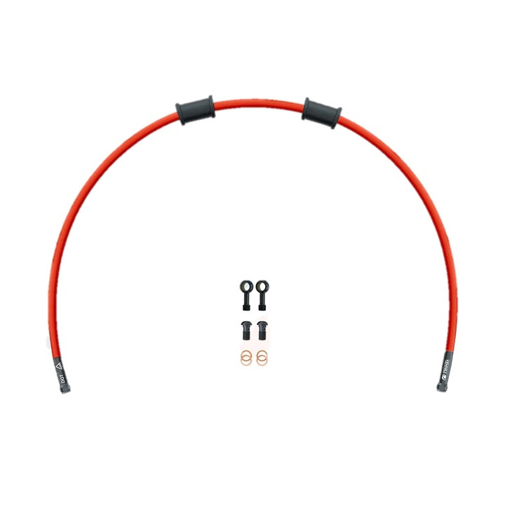 Clutch hose kit Venhill POWERHOSEPLUS KAW-11010CB-RD (1 hose in kit) Red hoses, black fittings