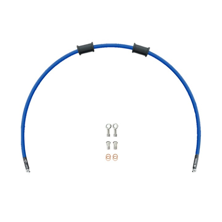 Clutch hose kit Venhill POWERHOSEPLUS KAW-11010CS-SB (1 hose in kit) Solid blue hoses, stainless fittings