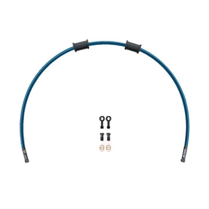 Clutch hose kit Venhill POWERHOSEPLUS KAW-11010CB-TB (1 hose in kit) Translucent blue hoses, black fittings