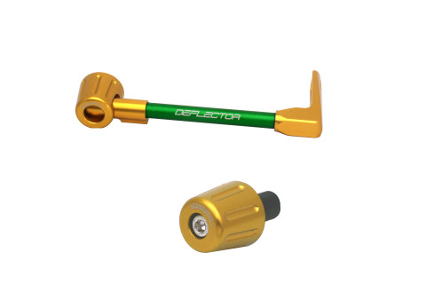 Lever guard in aluminium + left end ACCOSSATO DE004 with green hose and joint right