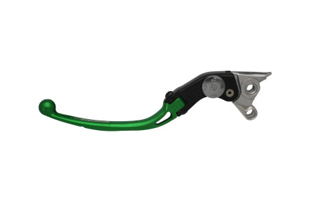 Adjustable folding lever ACCOSSATO LV008 in aluminium for original clutch master cylinders green