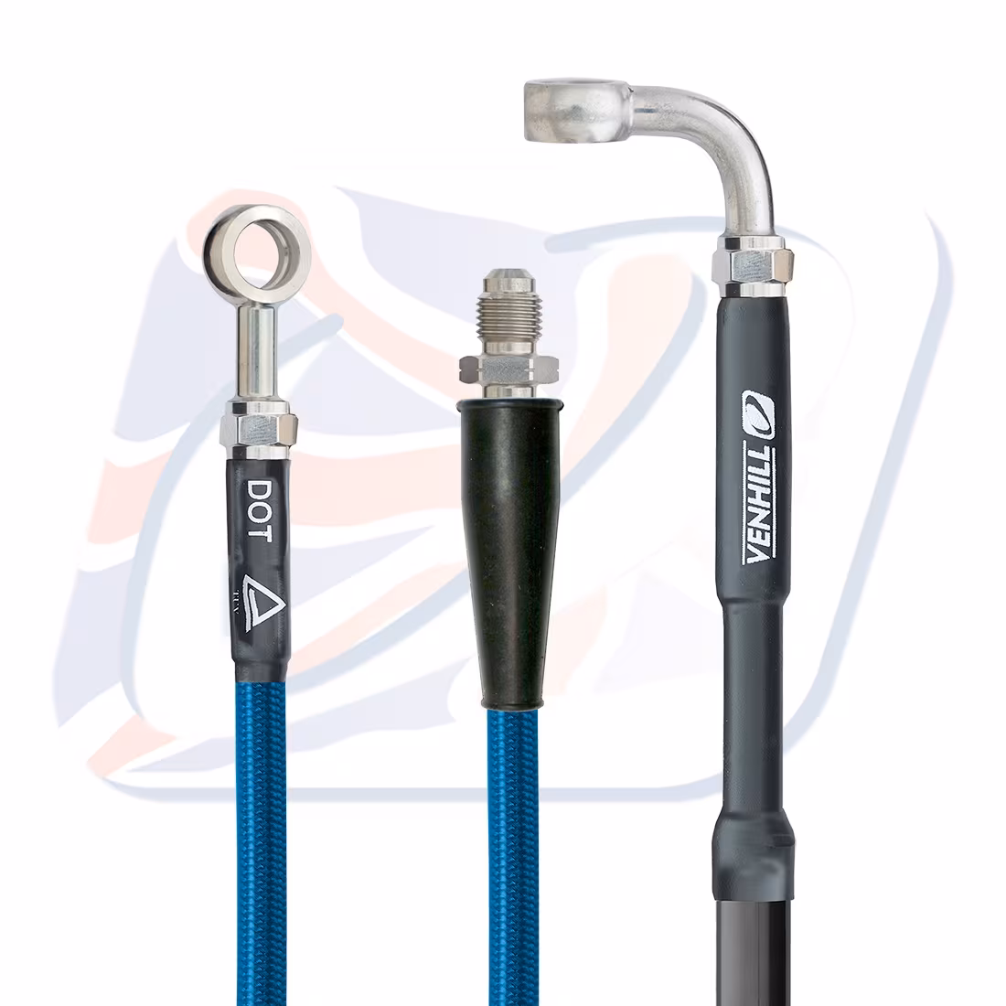 Rear brake hose Venhill Y01-2-025/P Translucent Blue