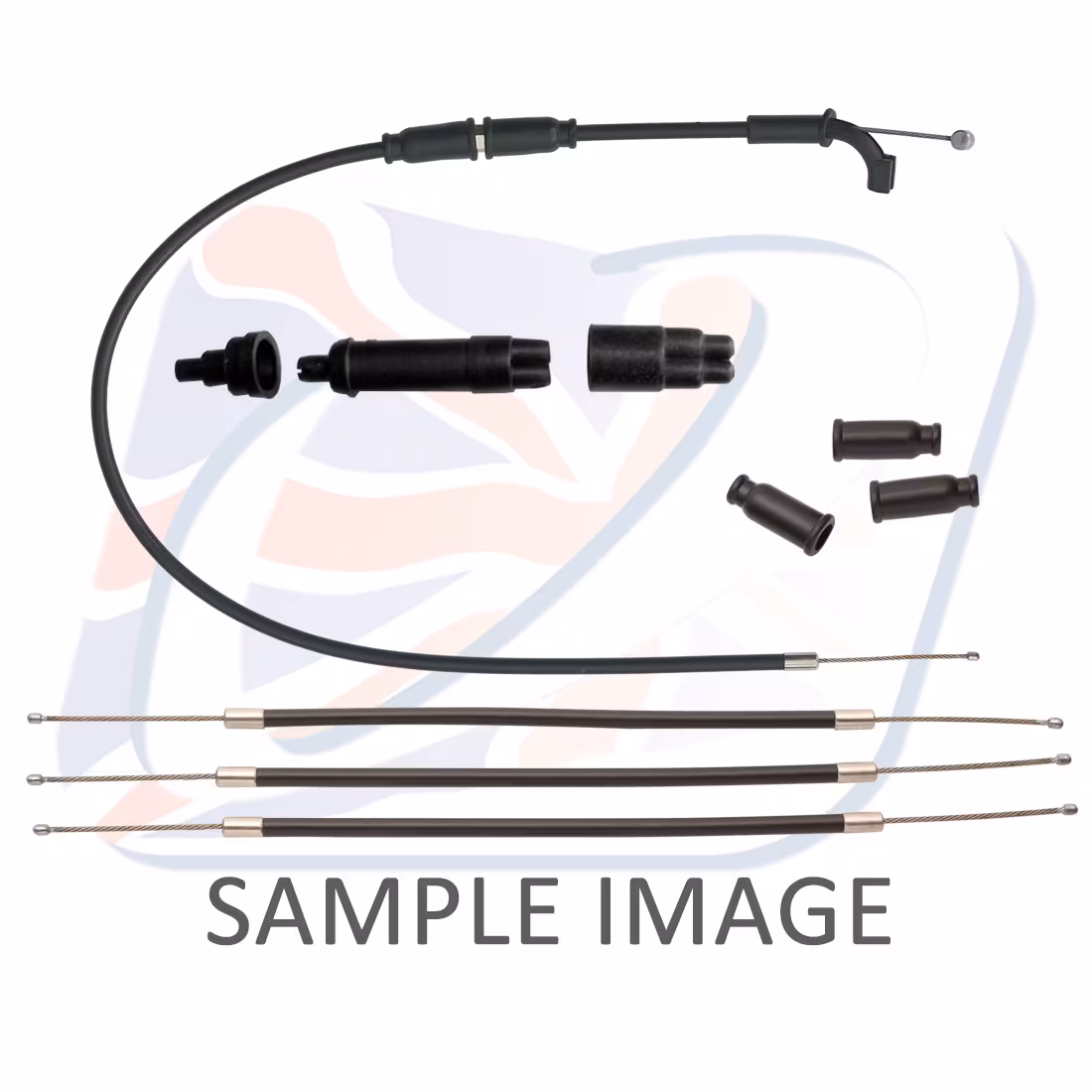 1:3 Throttle cable assembly Venhill Y01-4-068 featherlight Crni