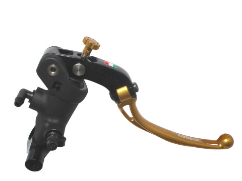 Radial brake master cylinder ACCOSSATO PC014 19 x 20 with folding lever,gold