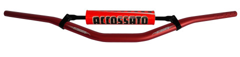 Handlebar ACCOSSATO aluminium, 28.5 mm crven