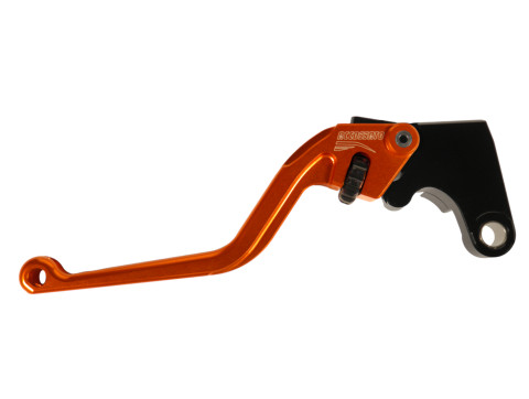Clutch Lever ACCOSSATO ESY688H fixed CNC-worked aluminium, orange