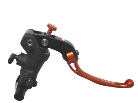 Radial brake master cylinder ACCOSSATO PC014 19 x 20 with folding lever,orange