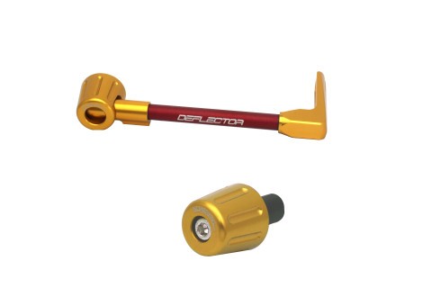 Lever guard in aluminium + left end ACCOSSATO DE004 with red hose and joint right