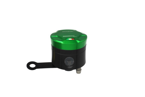 Brake fluid reservoir ACCOSSATO CNC-worked FU104 straight bracket included green