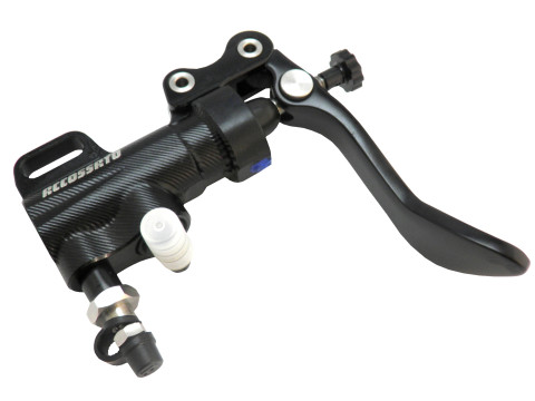 Thumb brake master cylinder ACCOSSATO BP011 piston diam. 13.5 mm with bent lever, without bracket