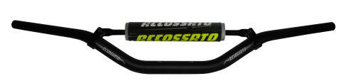Handlebar ACCOSSATO aluminium, 28.5 mm Crni