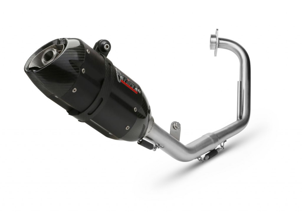 Cijeli ispušni sustav 1x1 MIVV SUONO Y.030.L9 Steel Black for YAMAHA YZF-R 125 2008-2013
