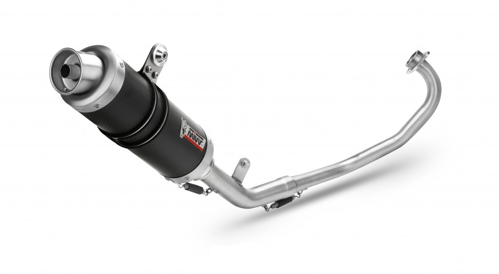 Cijeli ispušni sustav 1x1 MIVV GP Y.047.L2S carbon d105 for YAMAHA YZF-R 125 2014-2018, YAMAHA MT 125 2015-2019