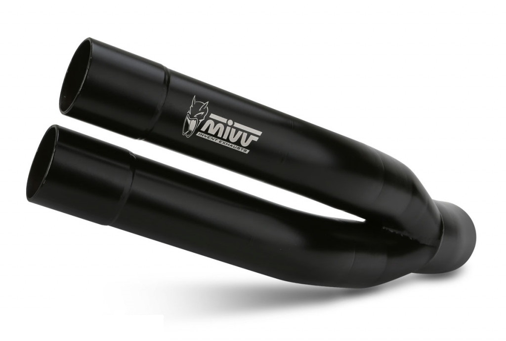 Silencer MIVV DOUBLE GUN Y.055.LDGB Steel black for YAMAHA MT-03 320 2016-2026