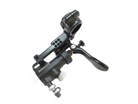 Thumb brake master cylinder ACCOSSATO BP004 piston diam. 10.5 mm with long lever and bracket included