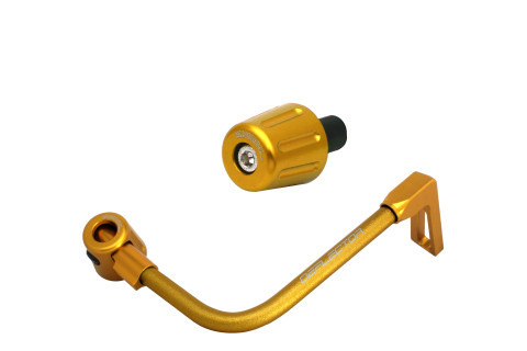 Lever guard in aluminium + left end ACCOSSATO DE004 with gold hose and joint right