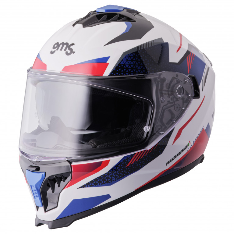 Full face helmet GMS GELERO ZG12701 white-red-blue XS