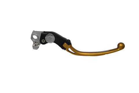 Adjustable folding lever ACCOSSATO LV011 in aluminium for original brake master cylinders zlato
