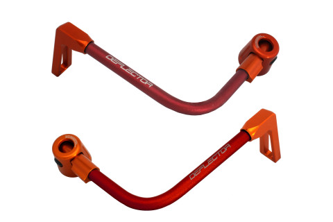 Lever guard ACCOSSATO DE003 with red hose and joint right + left , aluminium